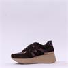 Marco Moreo Verona Laced Wedge Trainer - Brown Suede